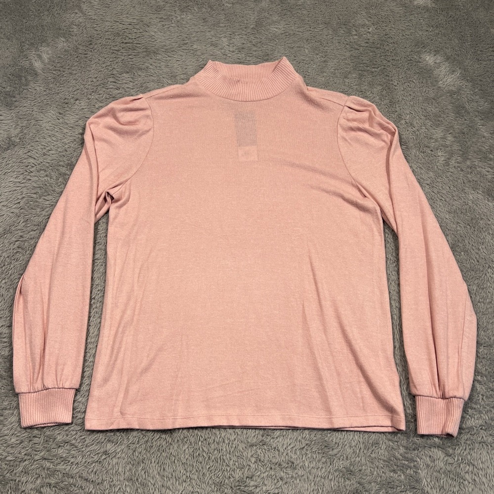 Popsugar Sweater Pullover Pink Cozy Mock Neck Long Sleeve‎ Womens Small NWT